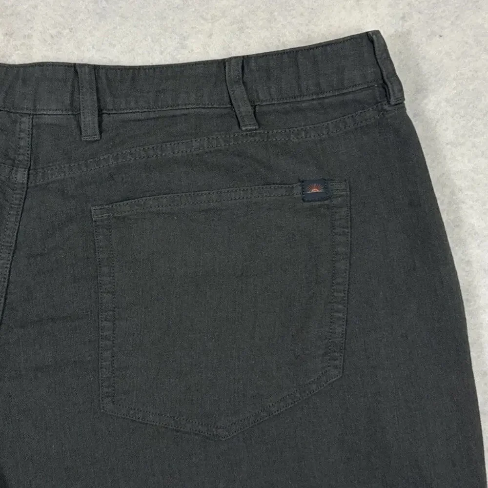 Faherty Pants Mens 42x32 Gray Reserve Movement Linen Blend 5 Pocket Golf Chinos